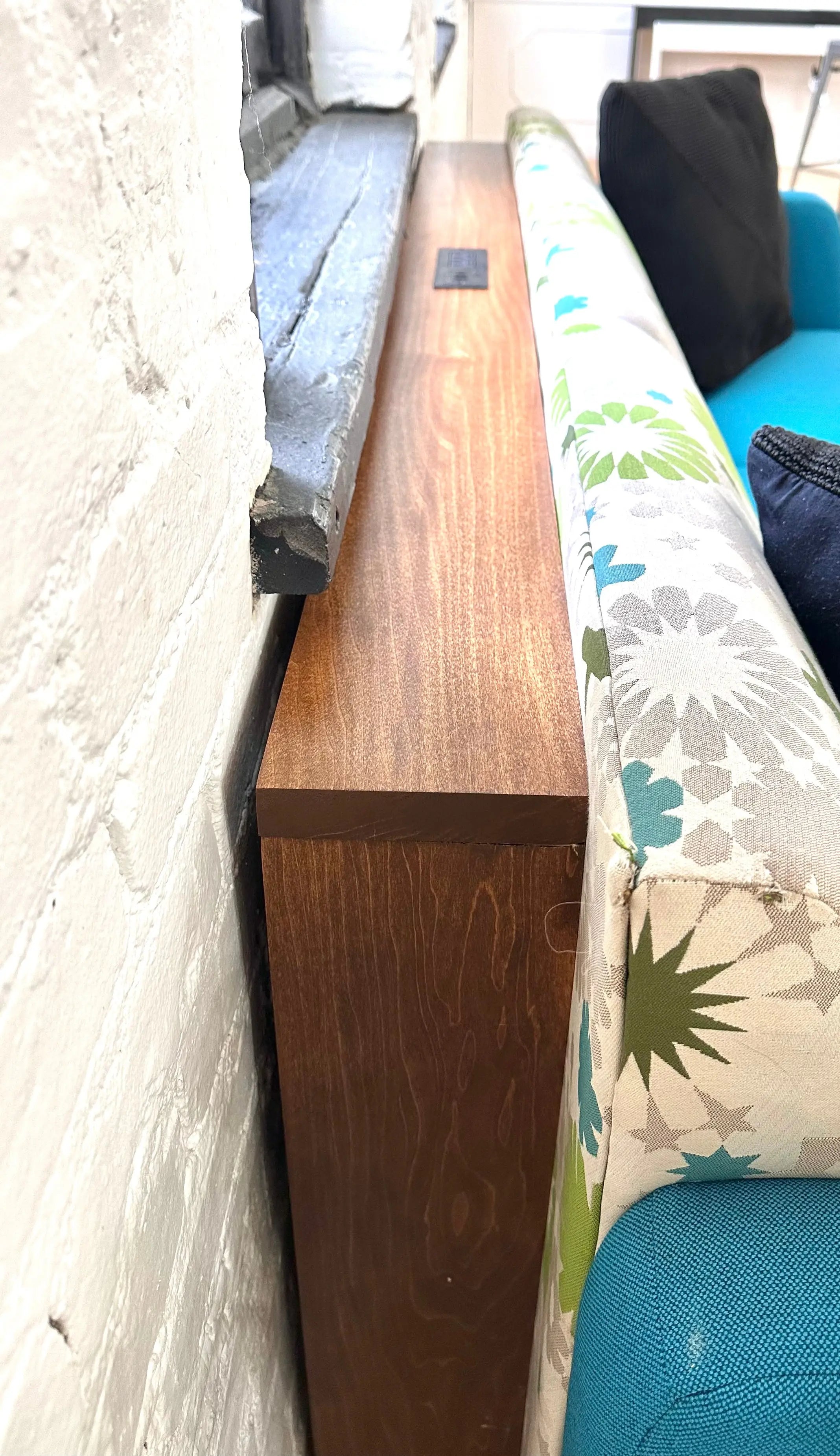 5.5"D Behind The Couch Wood Console Table with Power Outlets - Early American Mitten State Woodworks LLC