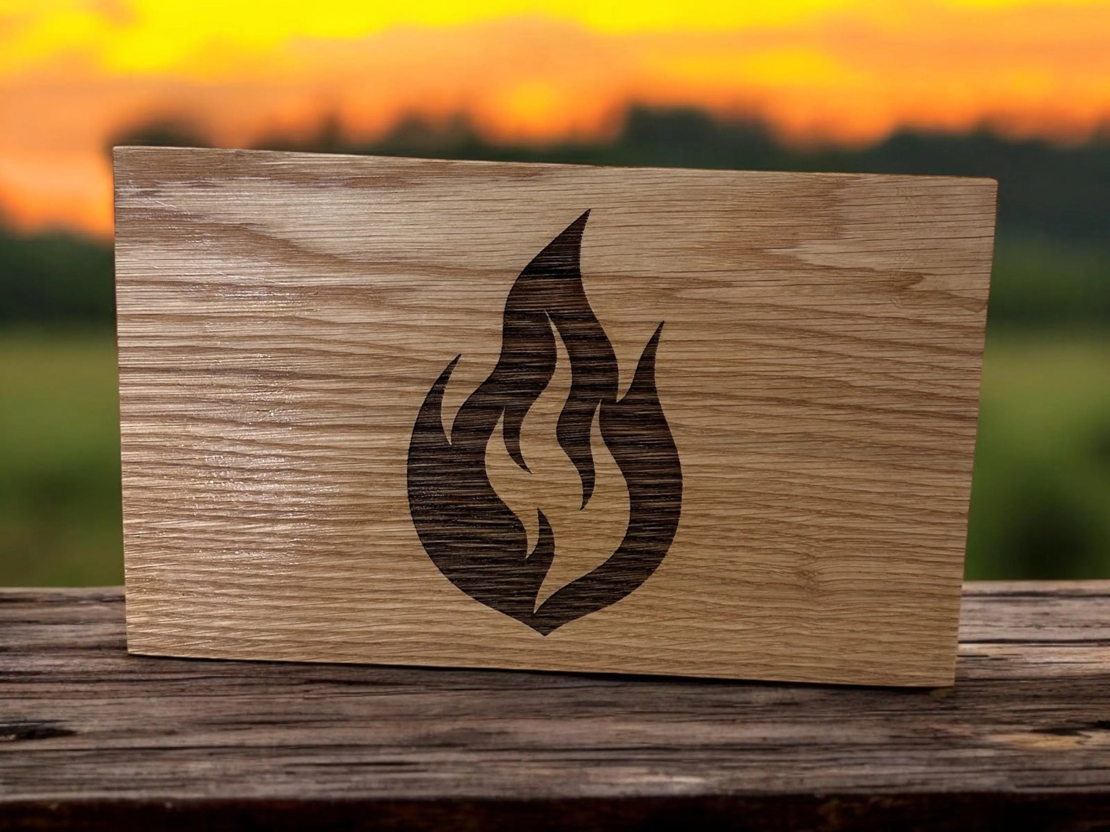 Custom Laser Engraved Logo on Solid Hardwood Mitten State Woodworks LLC