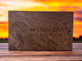 Load image into Gallery viewer, Custom Laser Engraved Logo on Solid Hardwood Mitten State Woodworks LLC
