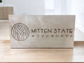 Load image into Gallery viewer, Custom Laser Engraved Logo on Solid Hardwood Mitten State Woodworks LLC
