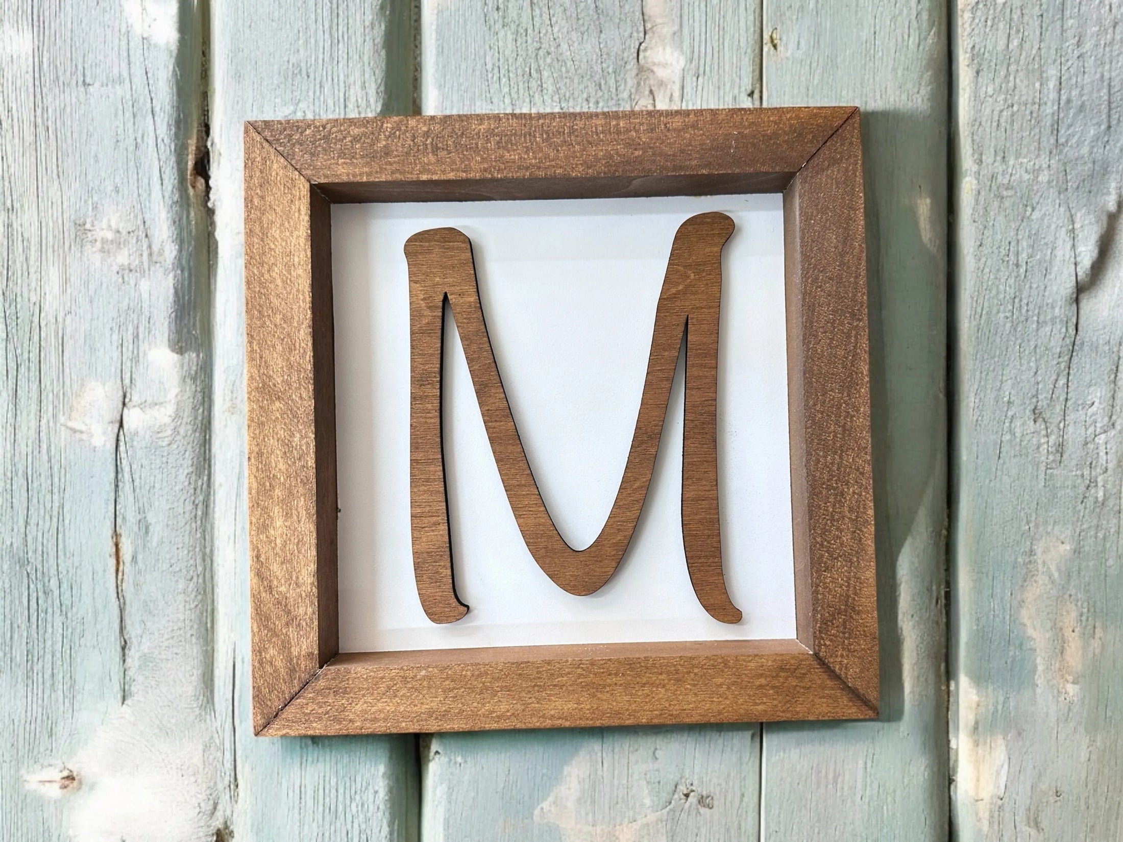 Custom Wood Letter Shadow Box Sign Mitten State Woodworks LLC