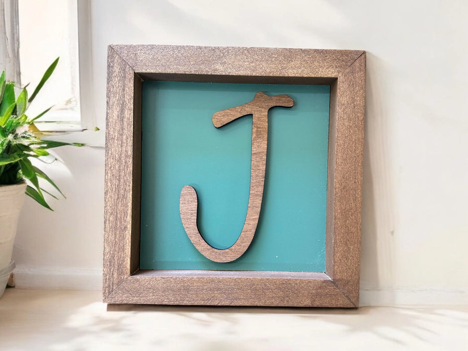 Custom Wood Letter Shadow Box Sign Mitten State Woodworks LLC