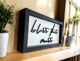 Load image into Gallery viewer, Framed Bless This Mess Wood Shadow Box Sign Mitten State Woodworks LLC
