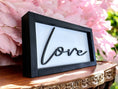 Load image into Gallery viewer, Framed Love Wood Shadow Box Sign Mitten State Woodworks LLC
