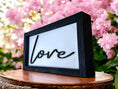 Load image into Gallery viewer, Framed Love Wood Shadow Box Sign Mitten State Woodworks LLC
