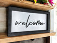 Load image into Gallery viewer, Framed Welcome Wood Shadow Box Sign Mitten State Woodworks LLC
