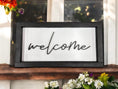 Load image into Gallery viewer, Framed Welcome Wood Shadow Box Sign Mitten State Woodworks LLC
