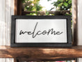 Load image into Gallery viewer, Framed Welcome Wood Shadow Box Sign Mitten State Woodworks LLC
