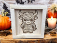 Load image into Gallery viewer, Halloween Highland Cows Wood Sign Portraits Mitten State Woodworks LLC
