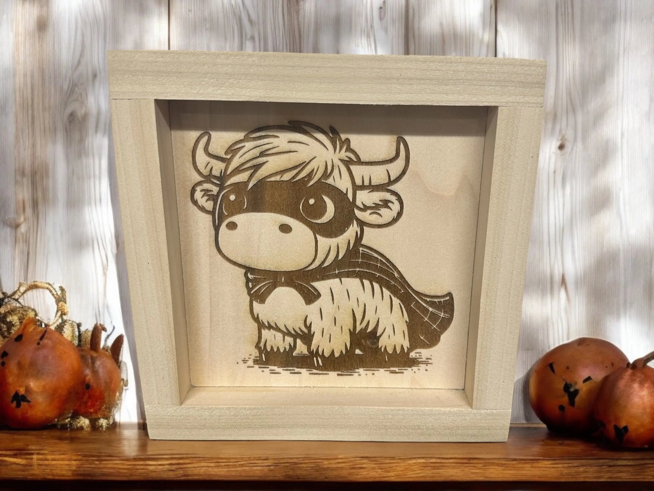 Halloween Highland Cows Wood Sign Portraits Mitten State Woodworks LLC