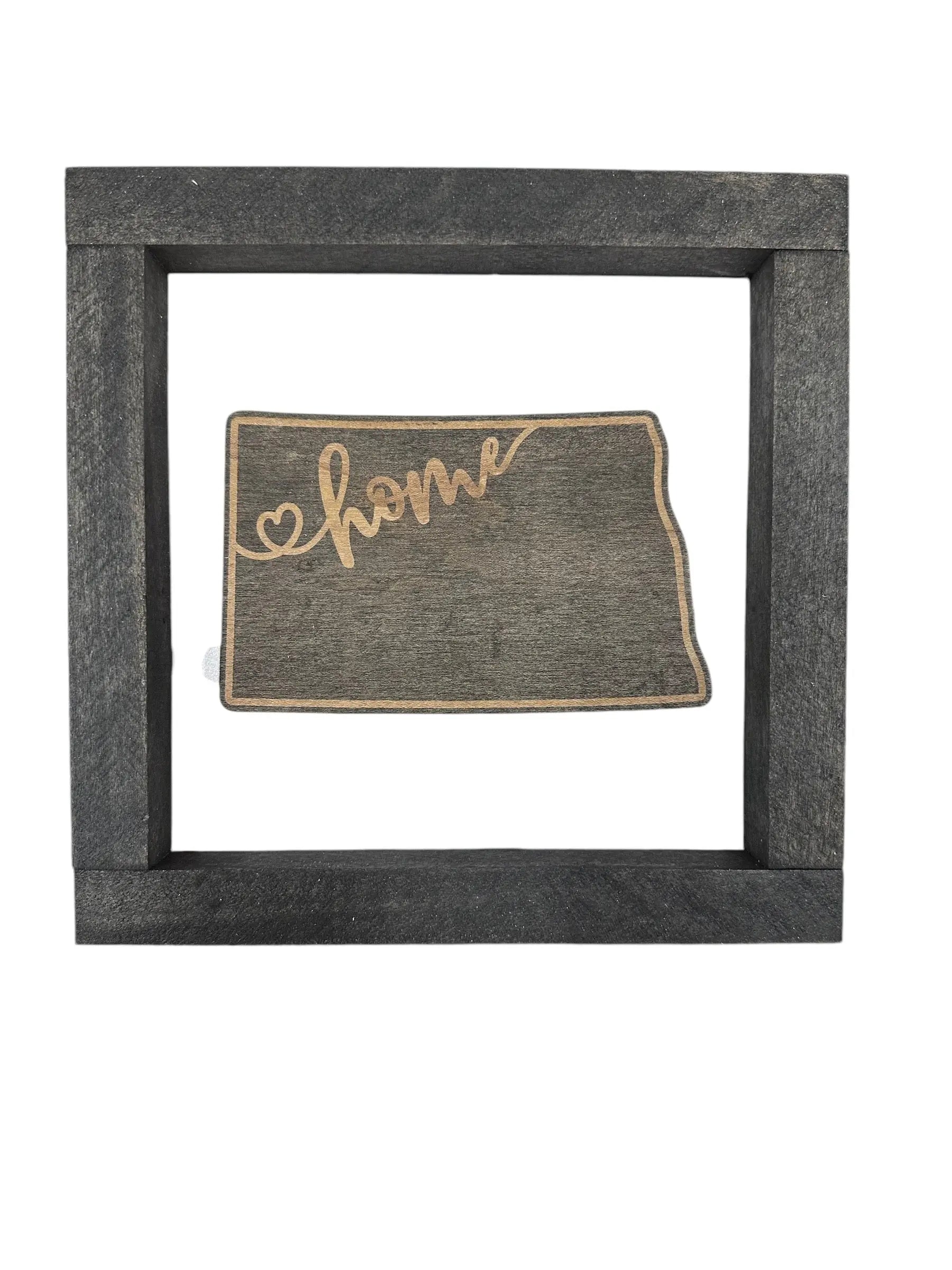 State Outline Wood Shadow Box Mitten State Woodworks LLC